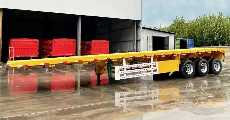 40 pés Tri eixo de reboque de deck plano para venda