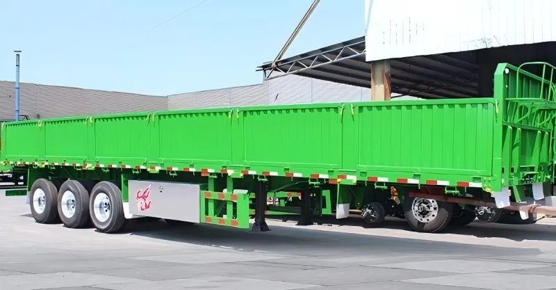 60 ton 3 eixo lateral lateral semi trailer