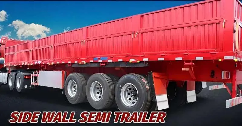 Trailer de semi de carga de parede lateral