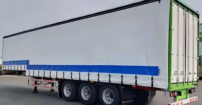 Trailer lateral da cortina de 3 eixos
