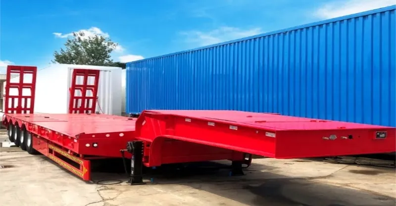 trailer semi-semi de cama baixa de 40 pés