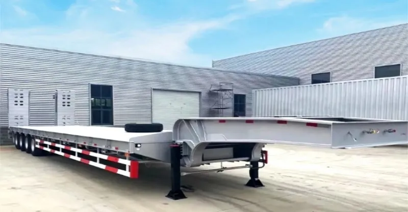 3 eixo Lowboy Gooseneck semi trailer