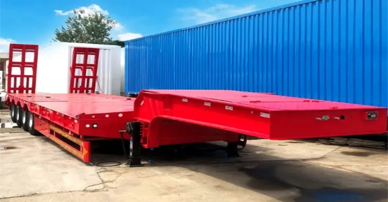 3 Linha 6 eixo Lowboy trailer