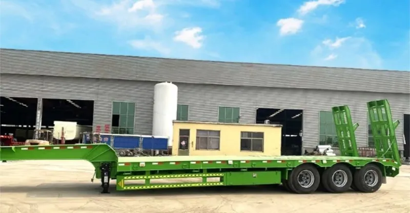 3 Linha 6 eixo Lowboy trailer
