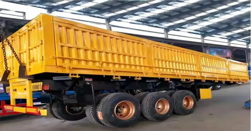 3 eixos Trailer de semi tipper lateral