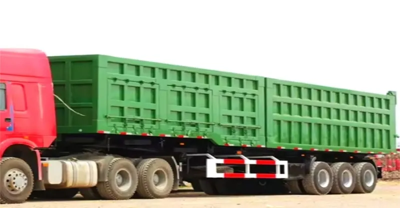 Tri eixos de lateral lateral Trailer