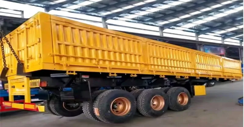 Tri eixos de lateral lateral Trailer