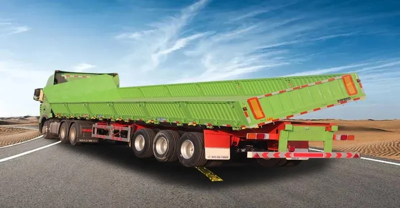 Trailer de despejo lateral de 3 eixo