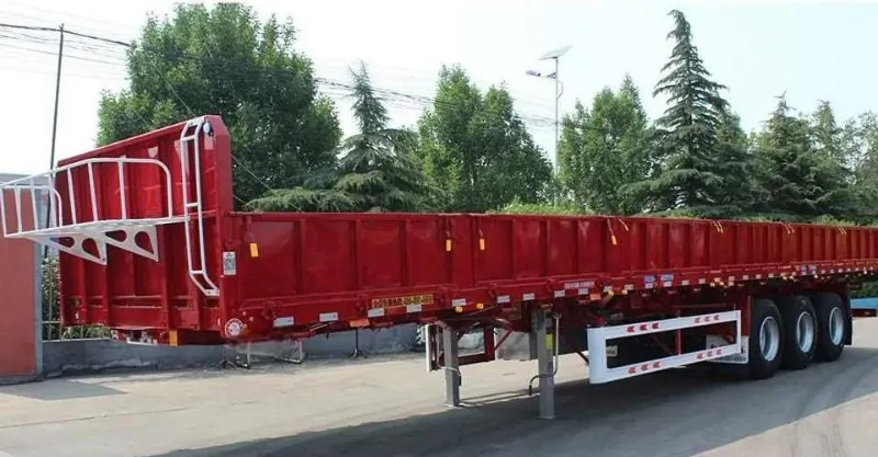 Trailer de despejo lateral de 3 eixo