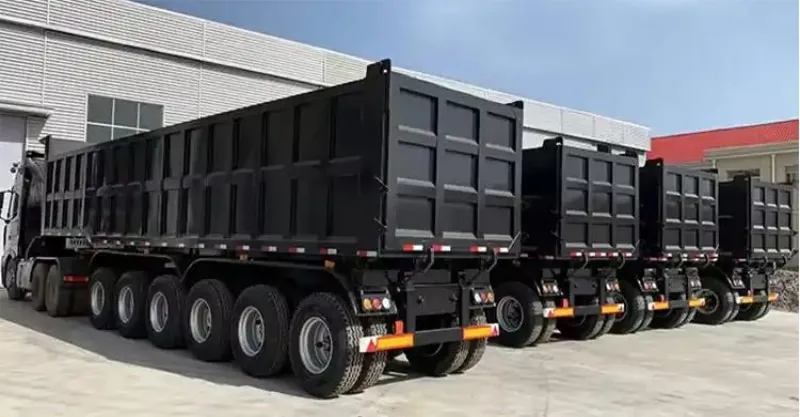 3 eixo u forma de dumper traseiro trailer