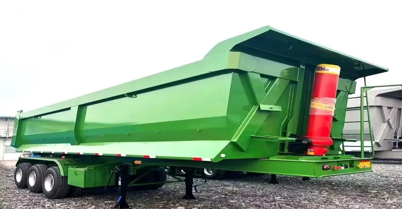 4 eixo traseiro traseiro tipper semi trailer
