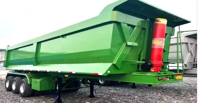 Trailer de dump final de 4 eixo