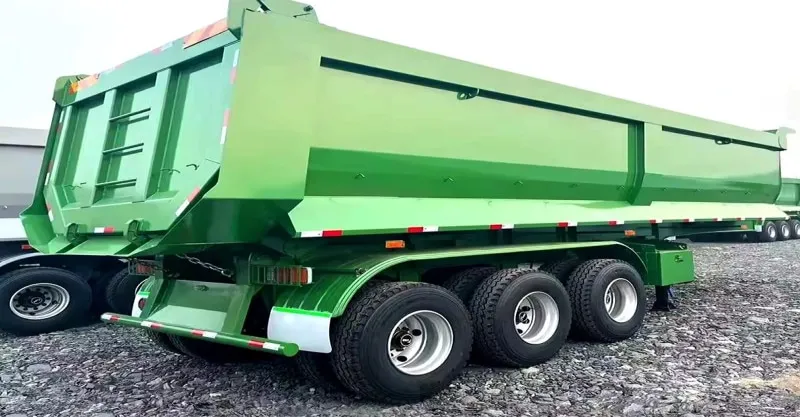 Trailer de dump final de 4 eixo